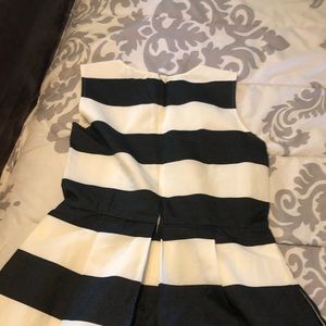 Navy & White Gap pleated dress with back zip